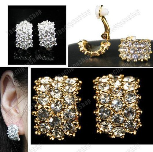 Clip big huggie crystal - on,