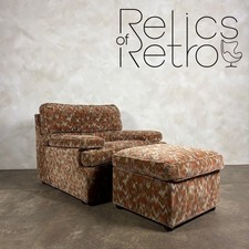 1980s Armchair & Footstool