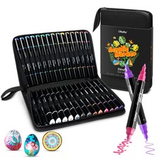 Ohuhu Acrylic Paint Pens 30 Colours, Dual Tip Acrylic Paint Markers - Metallic