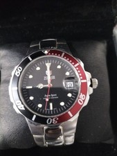  ZEITNER AQUA SPORT MEN'S BLACK DIAL WRISTWATCH, LIMITED EDITION, USED 