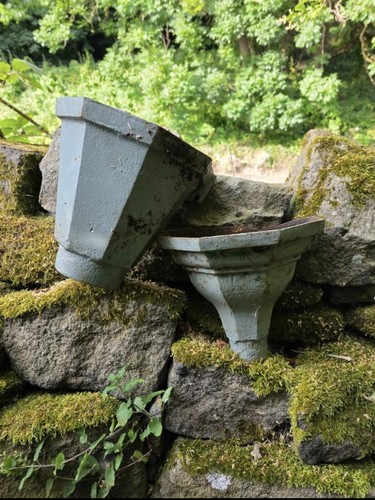Vintage cast iron gutter - cast,