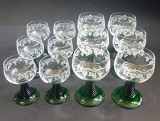 12x Vintage Luminarc Green