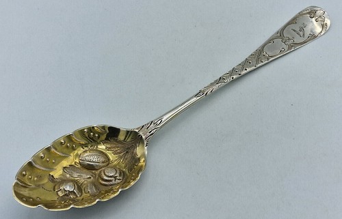Antique solid silver berry - antique,
