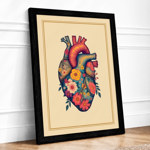Heart bloom botanical - heart, in