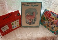 3 jigsaws M&S Naoh's Ark,  Dear Zoo & national  trust deer  puzzles Large Piece