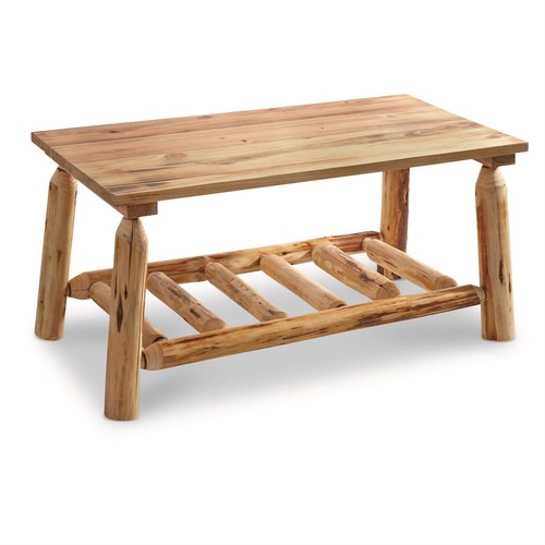 Castlecreek log coffee table - coffee,