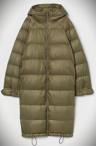 Down jacket long coat - h&m,