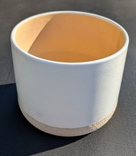 La Jolie Muse White And Beige Plant Pot 16cm X 14cm Crackle Style Finish