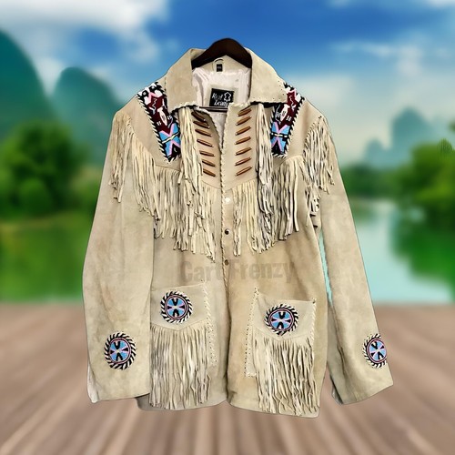 Native american beige buckskin - native,