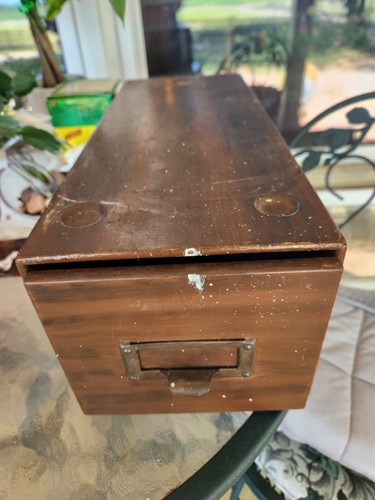 Vintage metal card catalog - ,