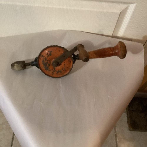 Old hand drill retro - old,