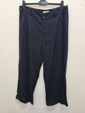 Peacocks Women’s Black Summer Linen/viscose Pants Trousers Size 16