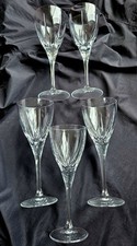 5 x ROYAL DOULTON Finest Crystal  Wine Glasses. 21cm tall. VGC.