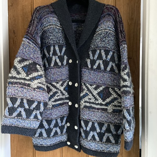 Unique hand knitted cardigan - hand,