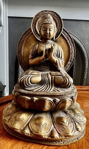 Antique bronze golden buddha - antique,