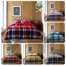 Teddy Check Fleece Duvet Cover