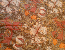 WILLIAM MORRIS ‘GOLDEN LILY’ SANDERSON CURTAINS width 92" each by 52 drop