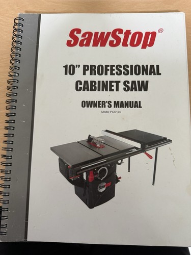 Sawstop owners manual - sawstop, 10”