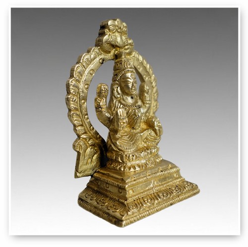 Brass lakshmi goddess statue - brass,