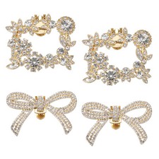 4pcs Rhinestone Shoe Clips