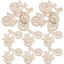 10Pcs DIY Wooden Bike Craft