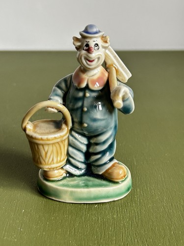 Vintage glass clown ornament - clown,