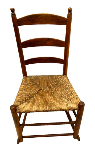 Antique old straw woven seat - old,