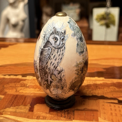 Vintage porcelain owl - vintage,