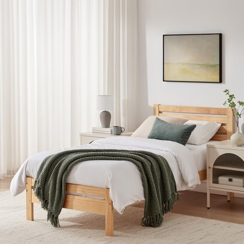 Declan solid pine single bed - pine,