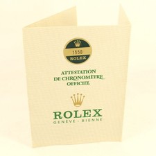 GENUINE ROLEX WATCH CERTIFICATE GUARANTEE 1550 OYSTER PERPETUAL 1977