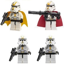 LEGO Star Wars Minifigure Clone Trooper Army of 4 With Weapons