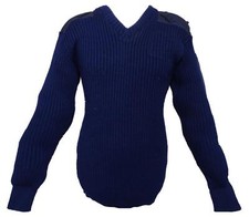 Nato Jumper Thick Knit Pullover Navy 100% Pure New Wool Security WTKJ01A