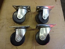 Machine / trolley wheels 4" high OA, four x swivel