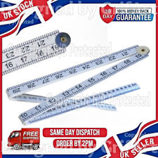 FOLDING METRIC IMPERIAL RULER RULE JOINERS WHITE RULER METRE LONG YARD STICK 3FT