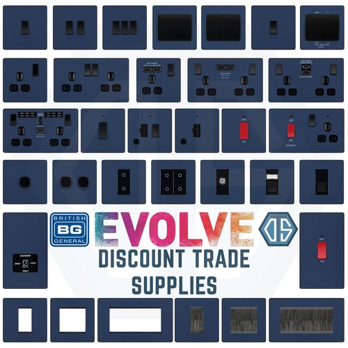 Evolve matt blue - bg, screwless