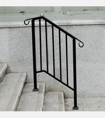 Outdoor black steel handrail - outdoor,