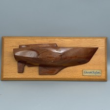 Carved Wooden Half Hull Model Ocean Safari