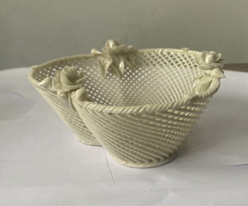Belleek large basket - large, four
