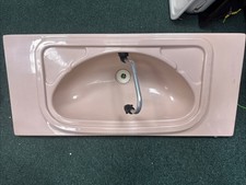 Caravan / motorhome plastic bathroom sink Pink 70 X 31 Cms