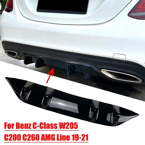 Black rear bumper diffuser lip - bumper,