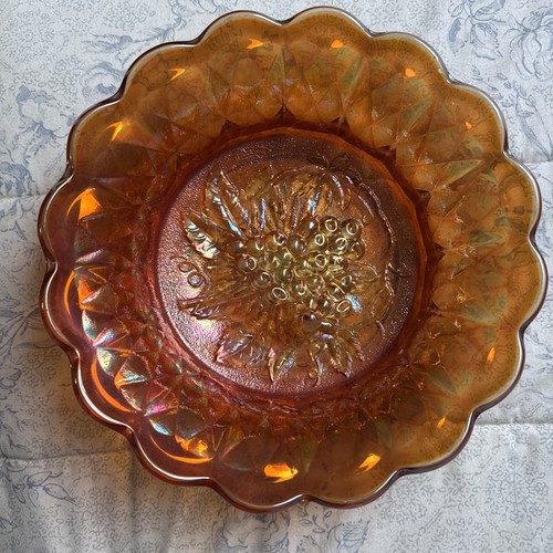 Vintage tangerine bowl glass - bowl,