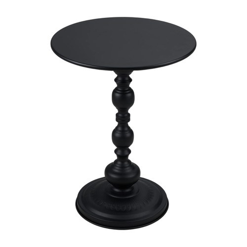 Metal round side table - metal, vintage