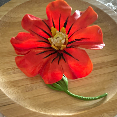 Vintage red green delicate - &,