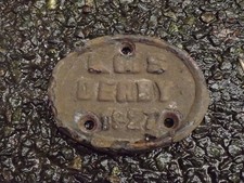 LMS Derby Builders Coach Wagon Plate Worksplate Carriage 1927