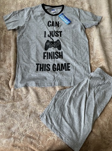 Gaming pyjama set grey short - gaming,