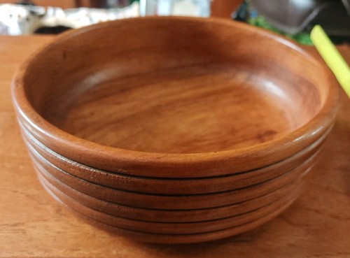 Hand turned wooden bowl with - bowl,