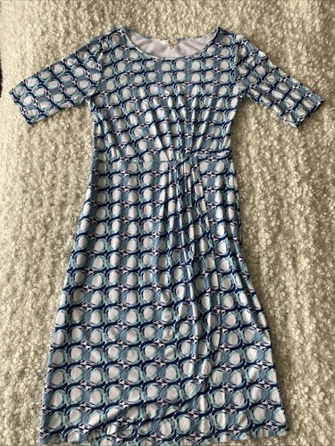 Adini blue print jersey pleat - blue,