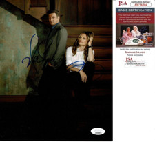 STANA KATIC & NATHAN FILLION SIGNED 8x10 PHOTO  'CASTLE' JSA COA