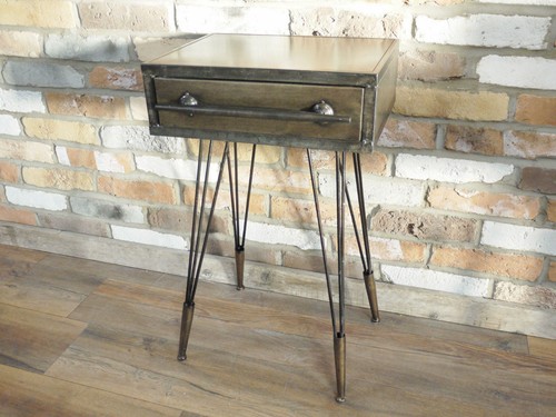 Industrial metal bedside - metal,