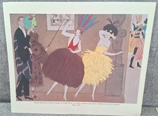 André Marty 1921 Art Deco Pochoir Print French Fashion Illustration.Framed.